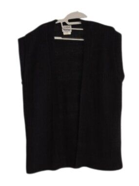 Vintage Nikki Sweater Vest Cardigan Made in USA Sz L Dark Academia Unisex Layer